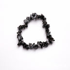 Natural Crystal Beaded Stretch Bracelet - Chakra Design