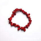 Natural Crystal Beaded Stretch Bracelet - Chakra Design