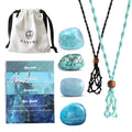 Chakra Healing Crystal Necklace Set - Boho Handmade Cord Cage and Hippie Energy Pendant Holder