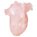 2.17" Rose Quartz Heart Healing Crystal Hand-Carved Sculpture