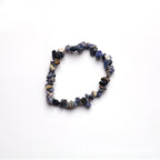 Natural Crystal Beaded Stretch Bracelet - Chakra Design