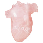 2.17" Rose Quartz Heart Healing Crystal Hand-Carved Natural Stone Figurine Sculpture for Meditation Love Chakra Balancing