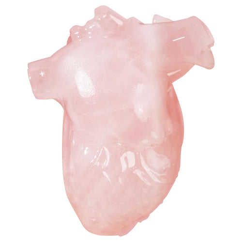 2.17" Rose Quartz Heart Healing Crystal Hand-Carved Natural Stone Figurine Sculpture for Meditation Love Chakra Balancing