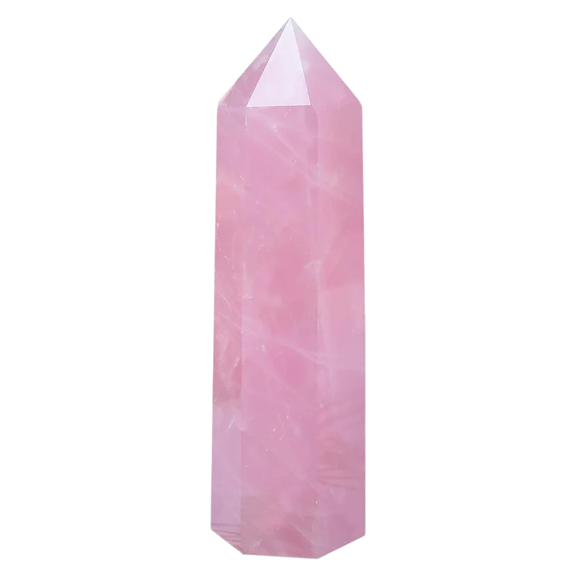 Rose Quartz Natural Crystal Towers 3.54-4.33" Healing Crystal Wand