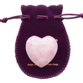 Polar Jade Rose Quartz Heart Stone 45mm(1.8") Crystal Heart Chakra Healing Reiki & Meditation