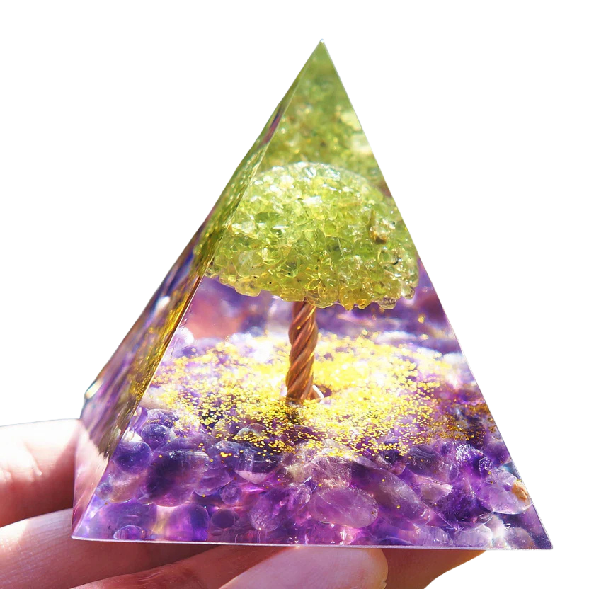 Orgone Pyramid Crystal Healing Stone Energy Generator Chakra