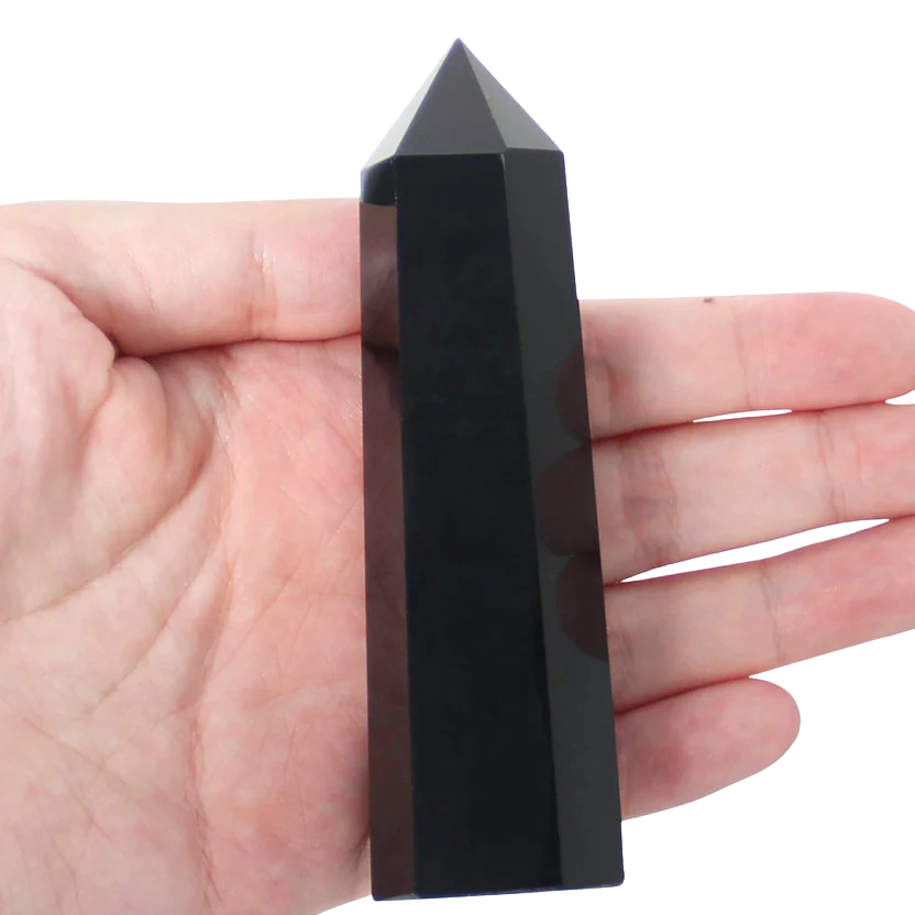 Obsidian Crystal Wand-1 Pc 3.5"-3.9" Natural Obsidian