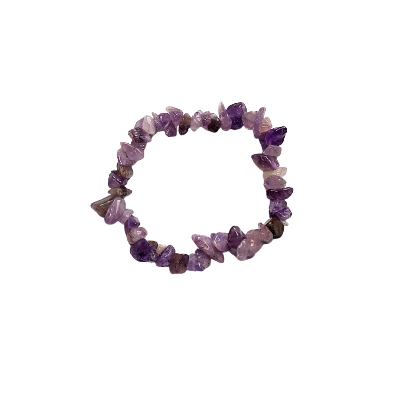 Natural Crystal Beaded Stretch Bracelet - Chakra Design