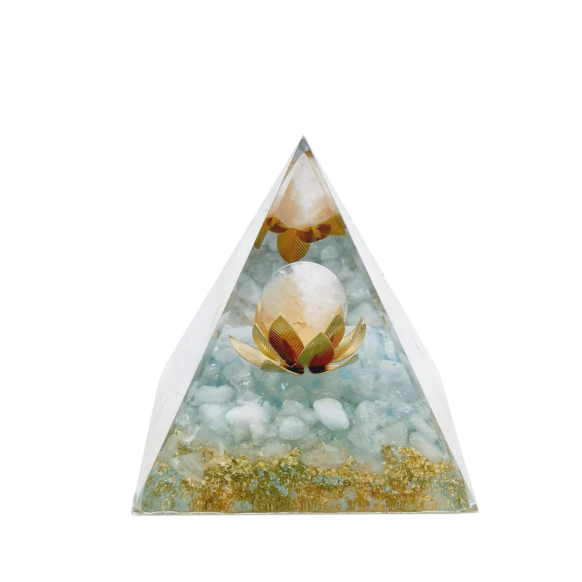 Moonstone Crystal Orgone Pyramid