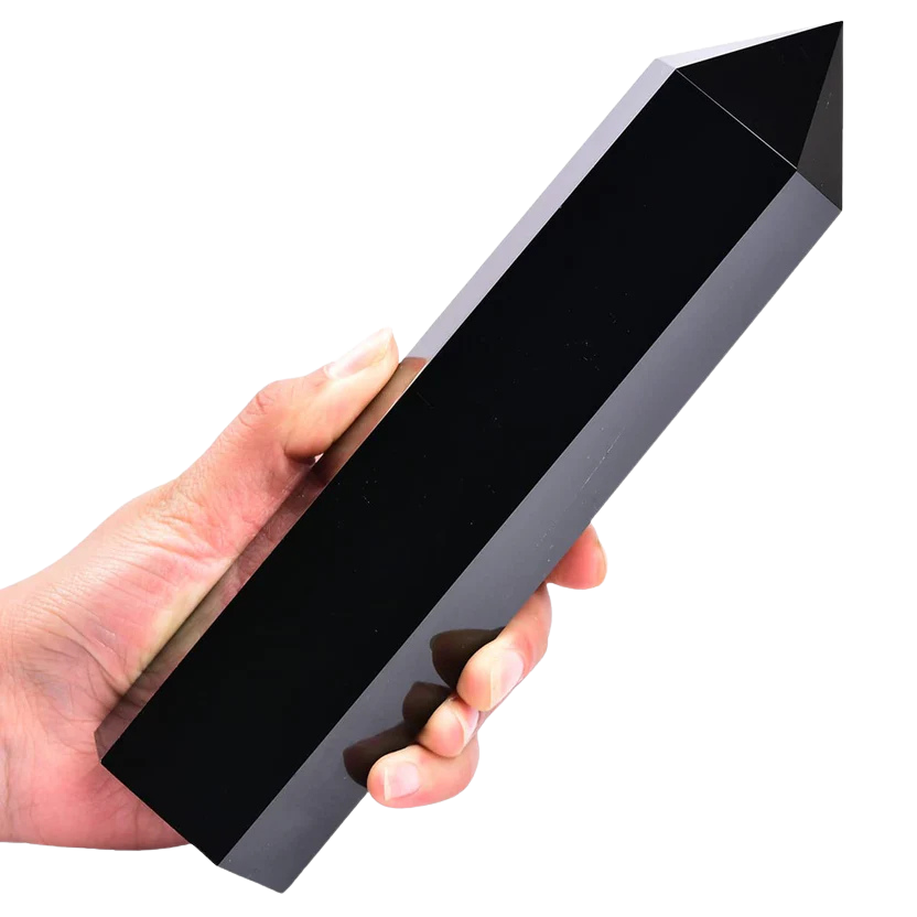 Large Obsidian Crystal Tower Natural Healing Wand