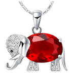 Crystal Elephant Pendant Necklace
