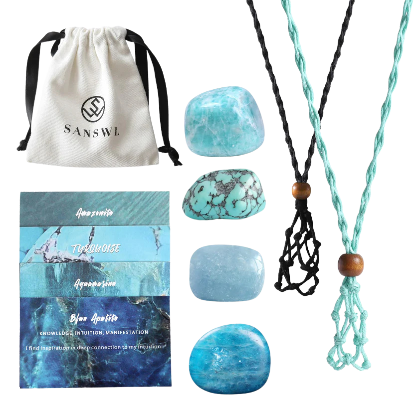 Chakra Healing Crystal Necklace Set