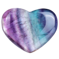 Artistone 2 Inch Rainbow Fluorite Crystal Heart