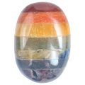 55-60mm Seven Chakra Palm Stone and Crystal
