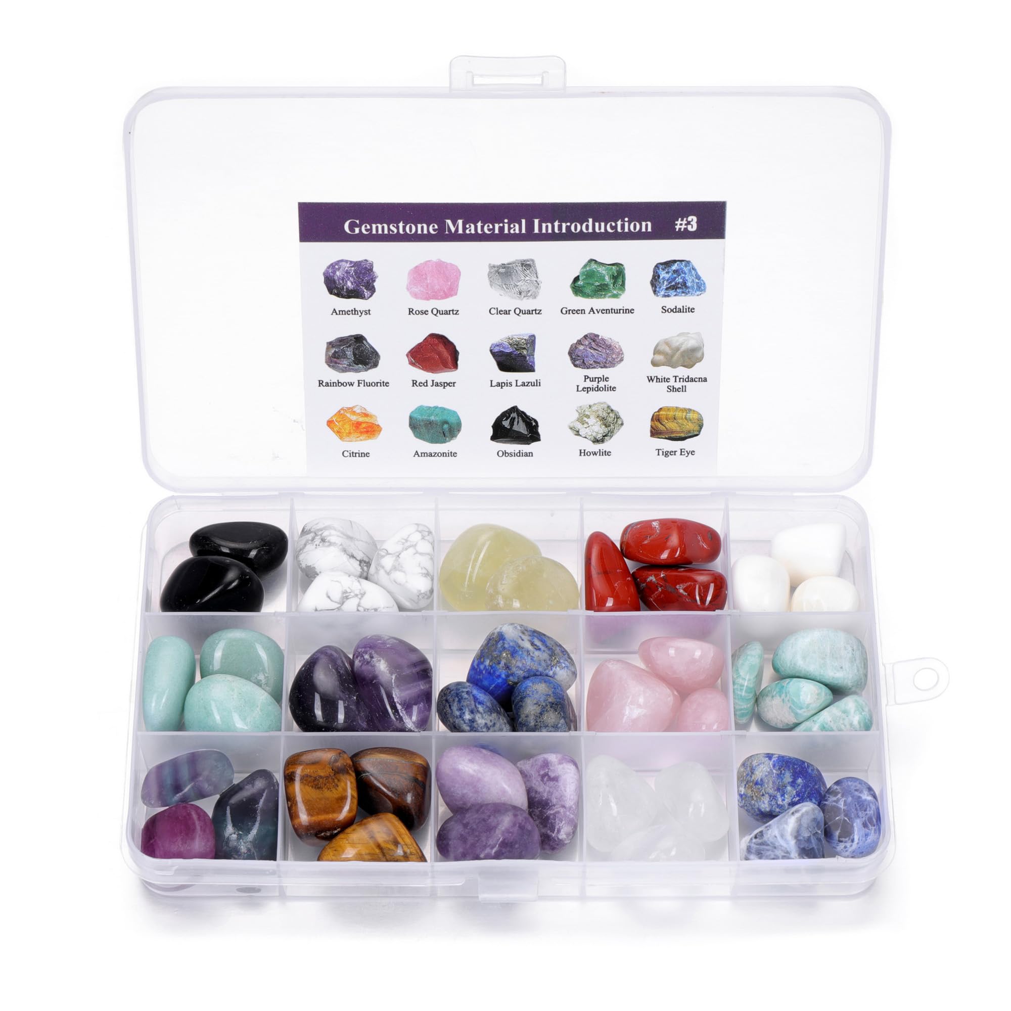 Assorted Healing Crystals Gemstone Box