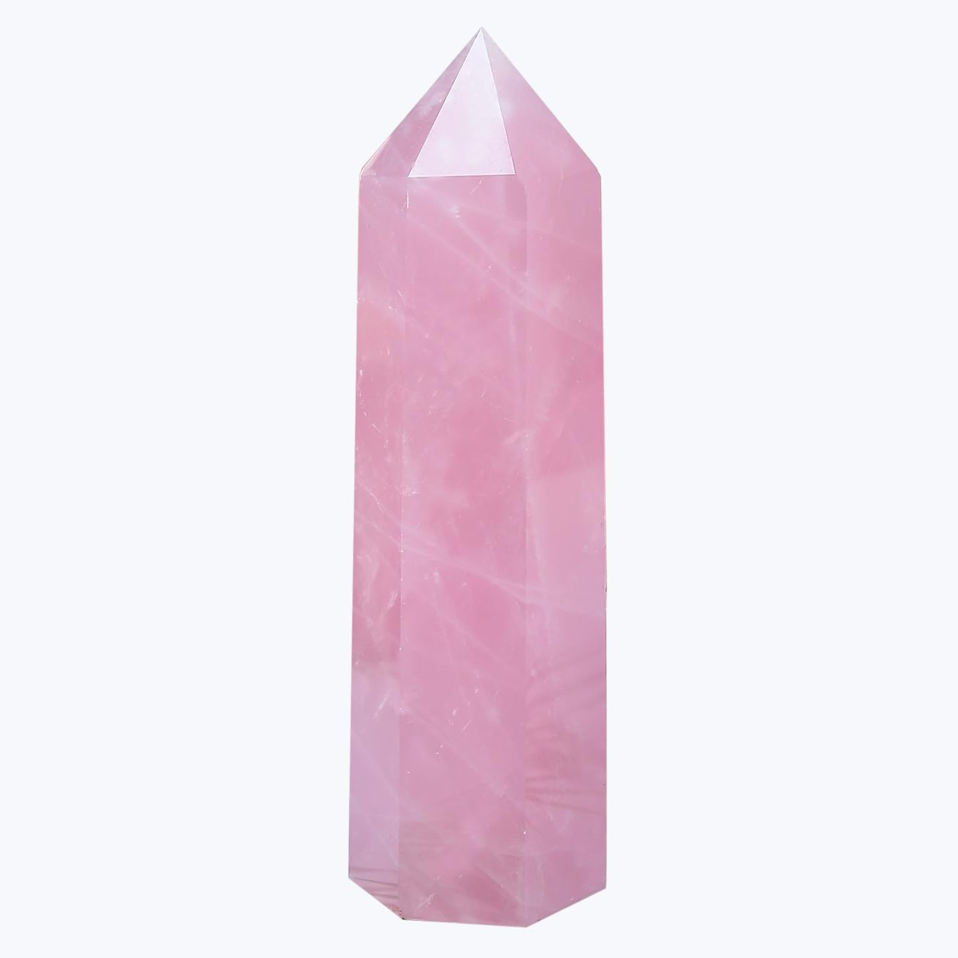 Rose Quartz Natural Crystal Towers 3.54-4.33" Healing Crystal Wand