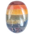 55-60mm Seven Chakra Palm Stone and Crystal