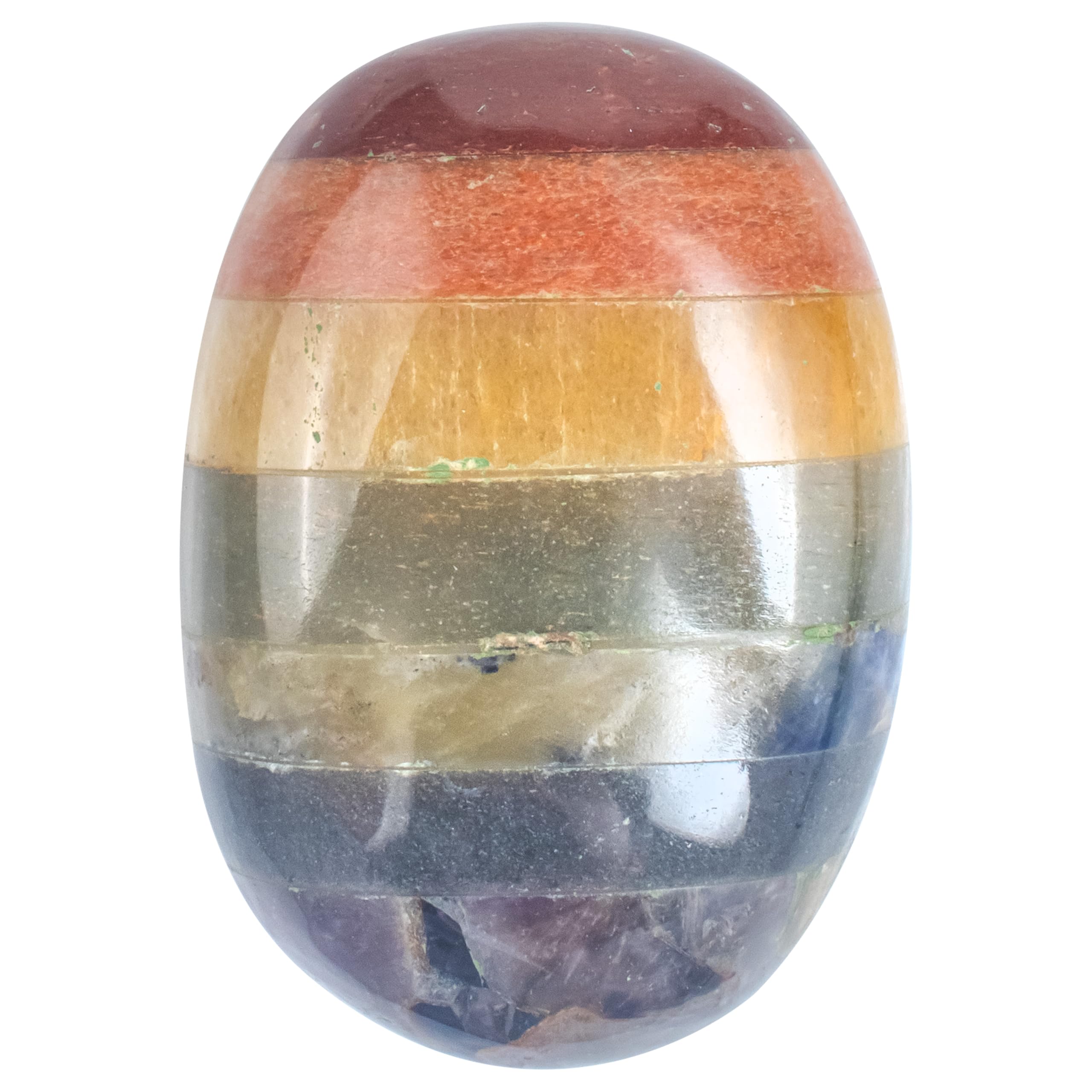 55-60mm Seven Chakra Palm Stone and Crystal