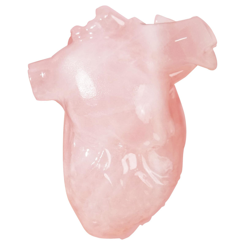 2.17" Rose Quartz Heart Healing Crystal Hand-Carved Natural Stone Figurine Sculpture for Meditation Love Chakra Balancing