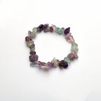 Natural Crystal Beaded Stretch Bracelet - Chakra Design