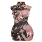 Matrix Rhodonite Healing Crystal Goddess Model Hand Carved 2 Inch