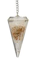 Selenite Orgone Crystal Pendulum for Divination and Dowsing