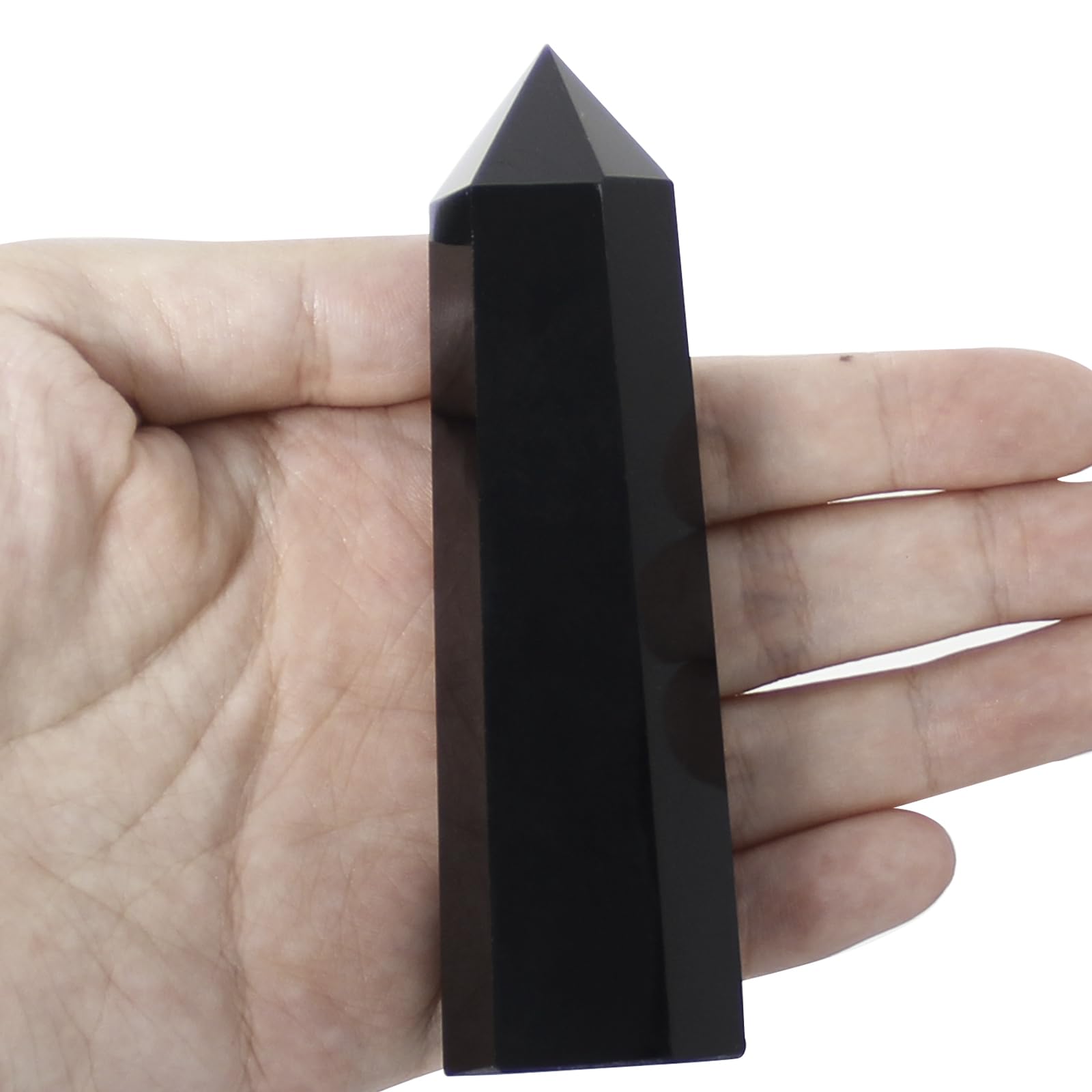 Obsidian Crystal Wand-1 Pc 3.5"-3.9" Natural Obsidian