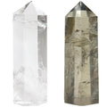 Crystal Towers Natural Healing Crystal Point 2 PCS Obelisk Hexagonal Wands